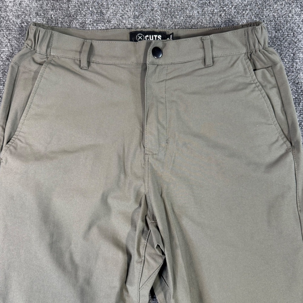 Cuts Clothing Men Olive Green Technical Jogger Pants Size Medium Tapered L1076‎
